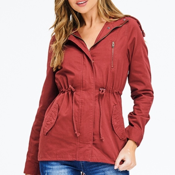 Jackets & Blazers - RUSTY RED ANORAK JACKET